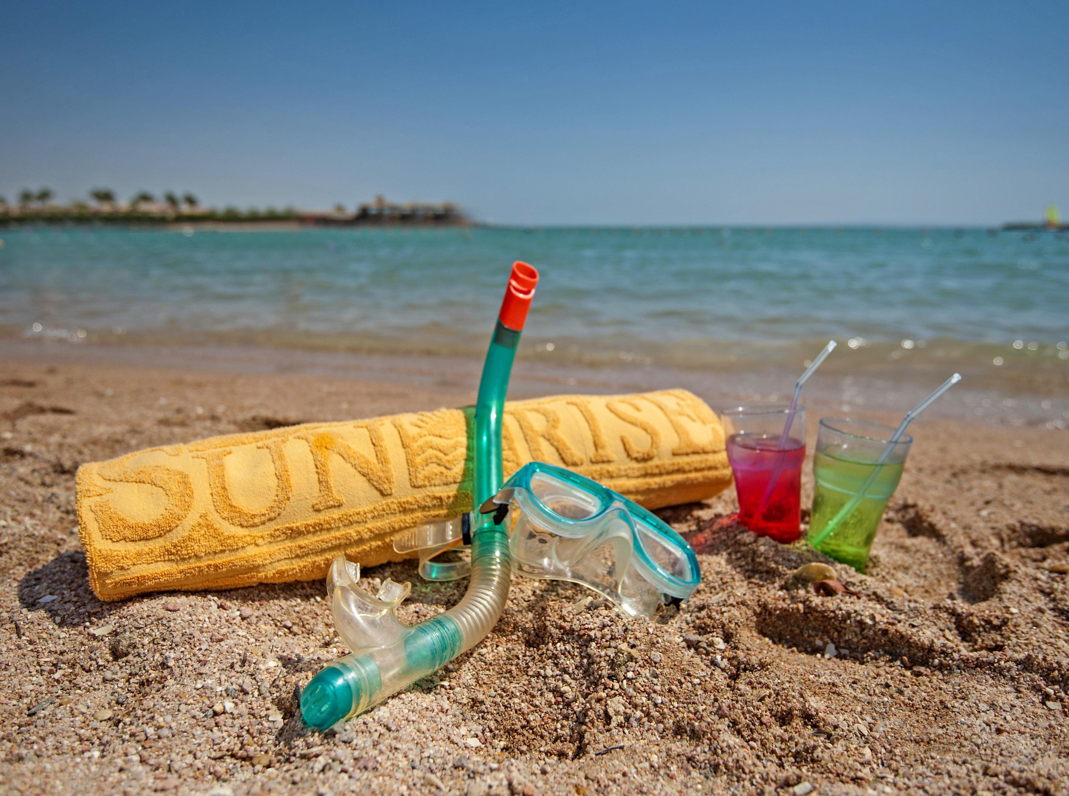 Sunrise Garden Beach Resort Hurghada Exterior photo Snorkelling equipment on a beach